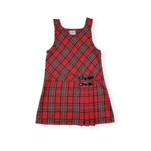 •Vintage• Thomas Kilt-Skirted Jumper in Red and Green Plaid